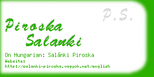 piroska salanki business card